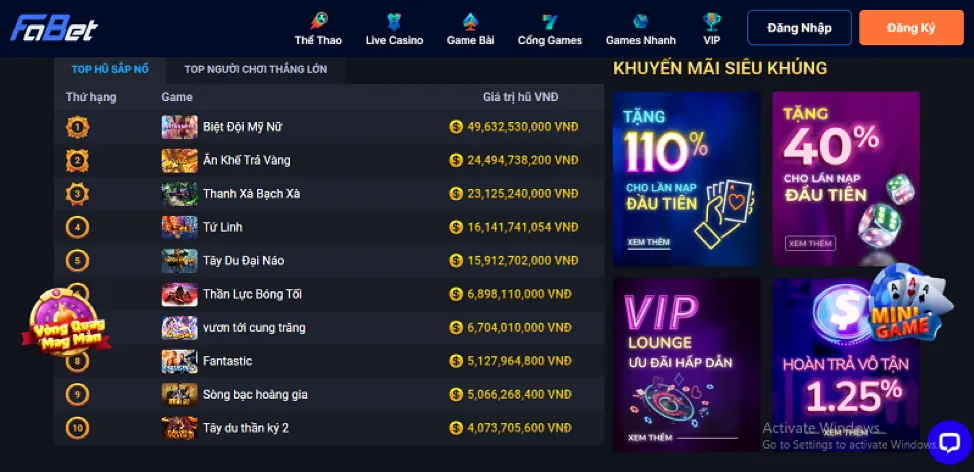 Giao diện ứng dụng di động 7clubs nhà cái